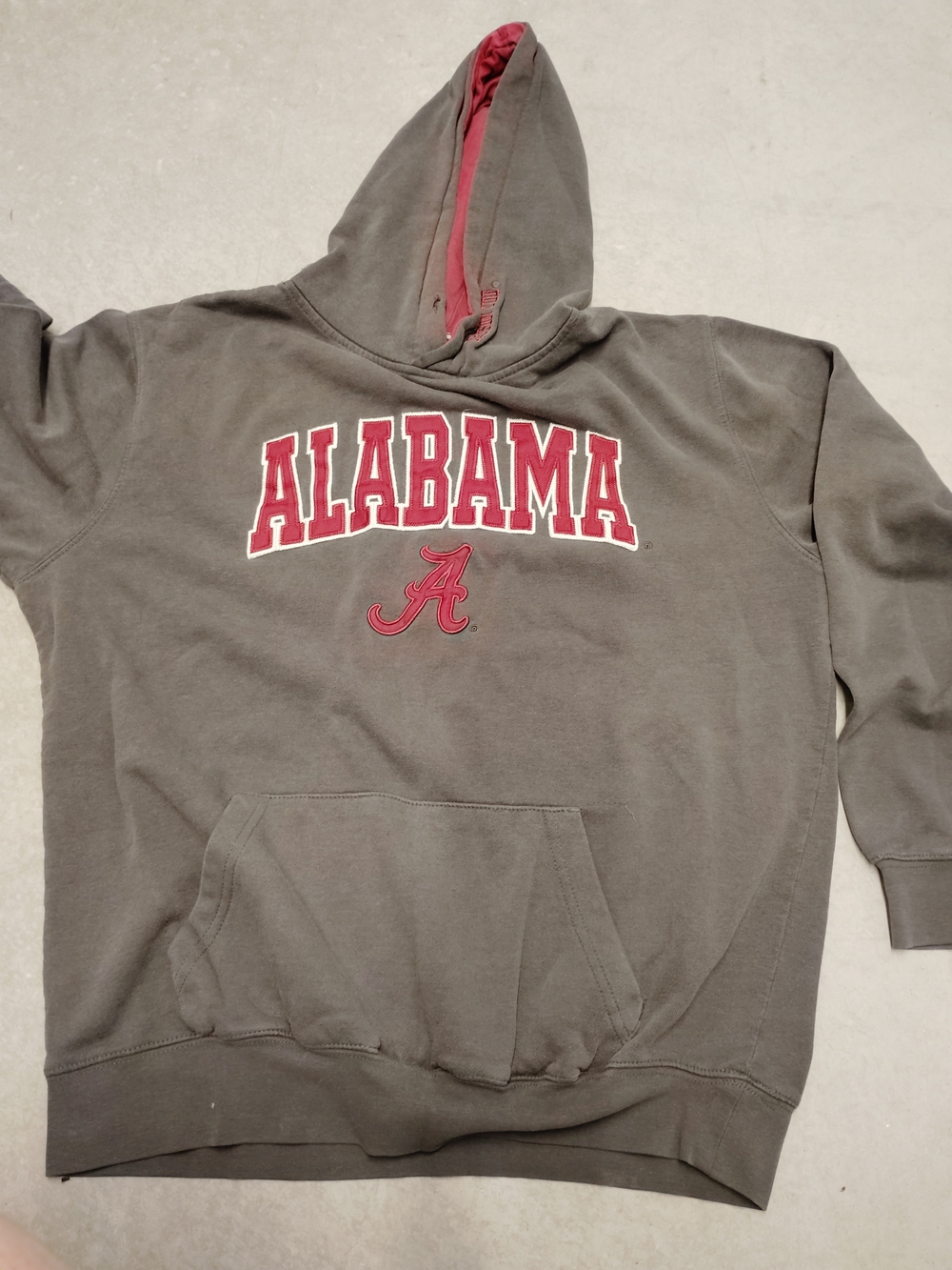 Large, Stadium Athletics Gray Alabama Crimson Tide Hooded Sweatshirt